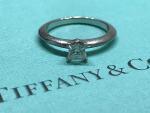 Tiffany & Co. Verlobungsring Diamantring 950 Platin Gr.50 0,30 ct princess cut